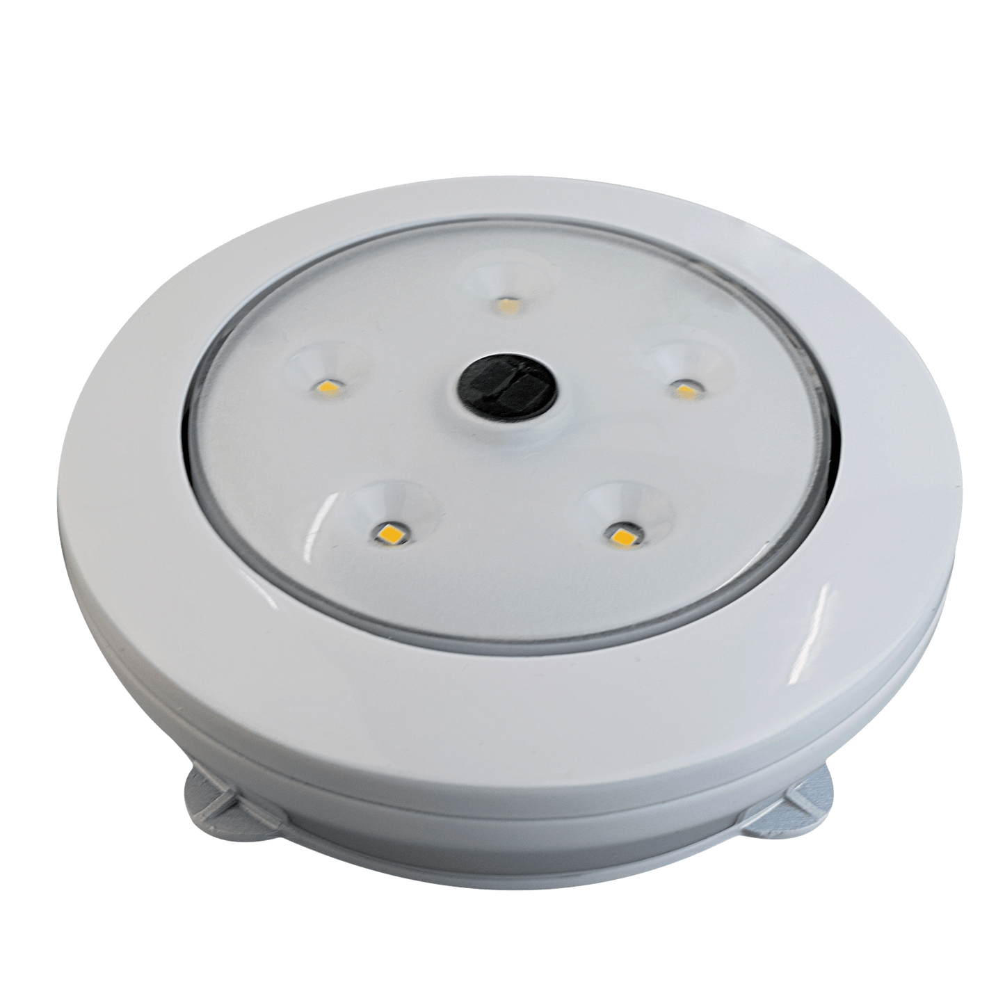 Bricocenter PUSH LIGHT TANA PLASTIC WHITE D8 LED 0,8W NATURAL LIGHT WITH BATTERY WITH SENSOR