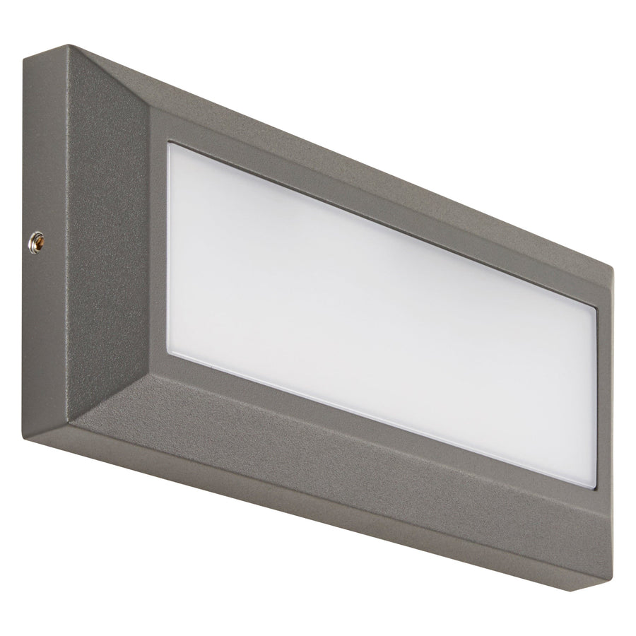 BRONSON ALUMINIUM BLACK 23x10x3.5 CM LED 8W NATURAE LIGHT IP44 RECESSED LAMP