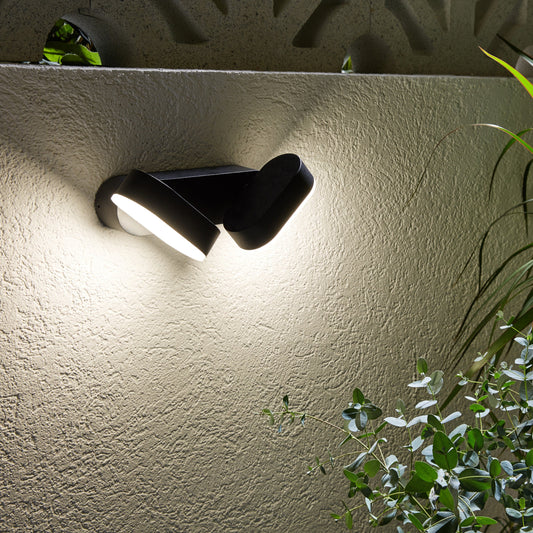 ARUNDEL STEEL WALL LIGHT BLACK 23X10X5.4 CM LED 13W NATURAL LIGHT IP54