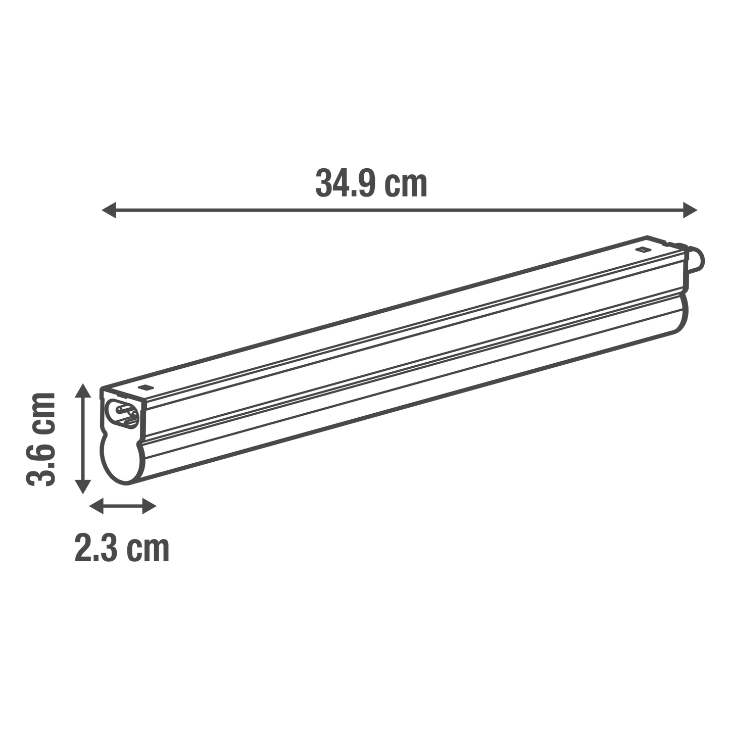 Bricocenter MOSS UNDERCABINET PLASTIC WHITE 35 CM LED 4W CCT WITH SWITCH