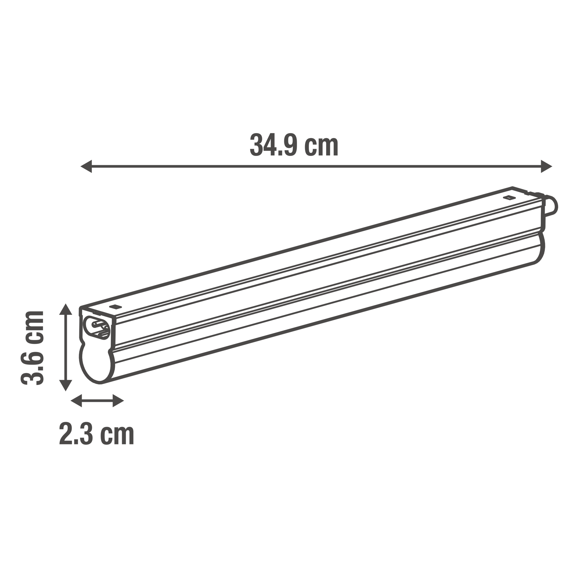 Bricocenter MOSS UNDERCABINET PLASTIC WHITE 35 CM LED 4W CCT WITH SWITCH