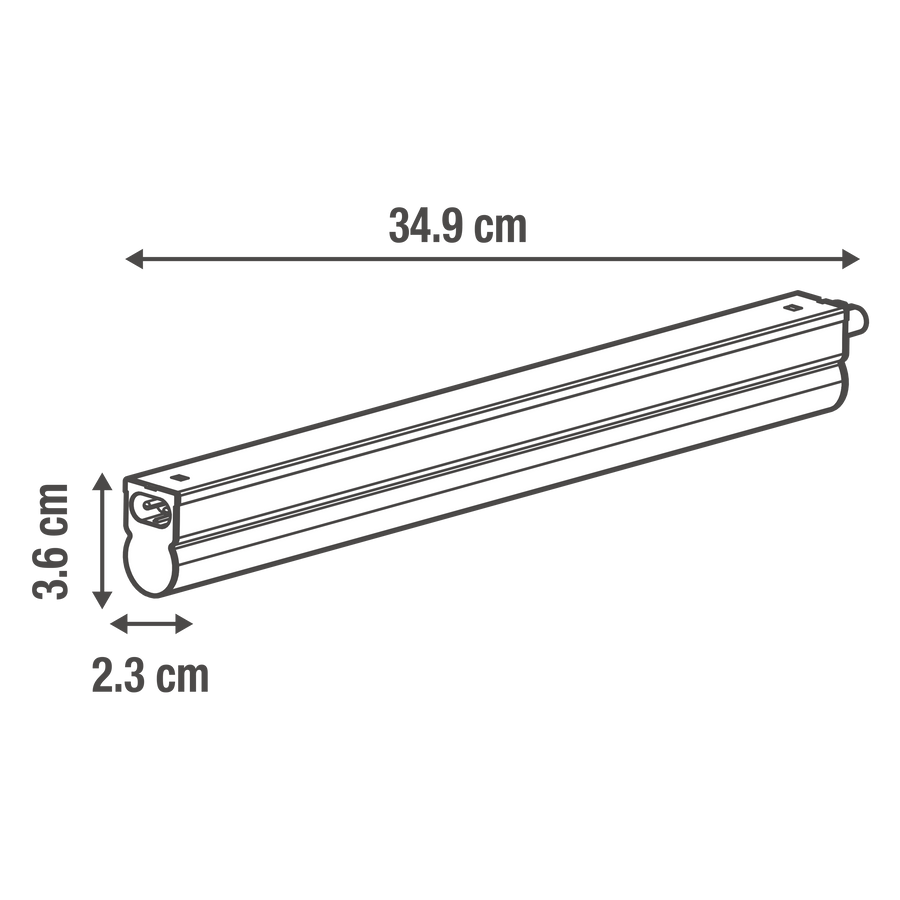 Bricocenter MOSS UNDERCABINET REGLETTE PLASTIC WHITE 34,9 CM LED 4W NATURAL LIGHT