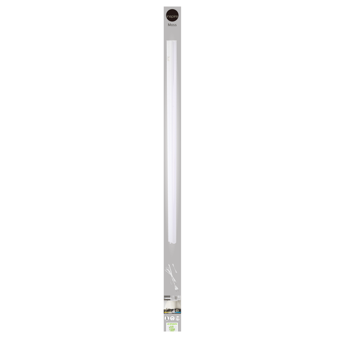 Bricocenter MOSS UNDERCABINET REGLETTE PLASTIC WHITE 90.9 CM LED 11W NATURAL LIGHT