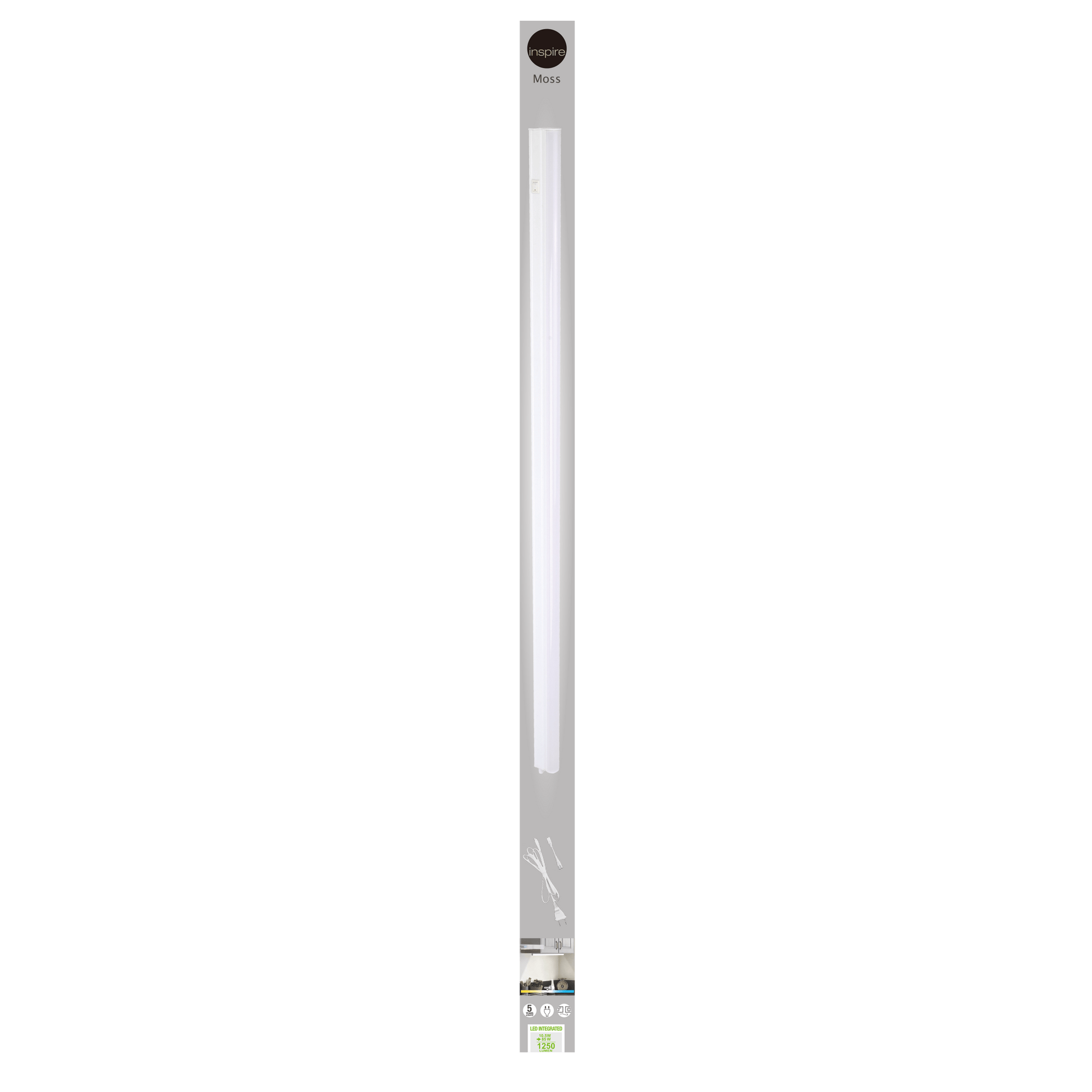 Bricocenter MOSS UNDERCABINET REGLETTE PLASTIC WHITE 90.9 CM LED 11W NATURAL LIGHT