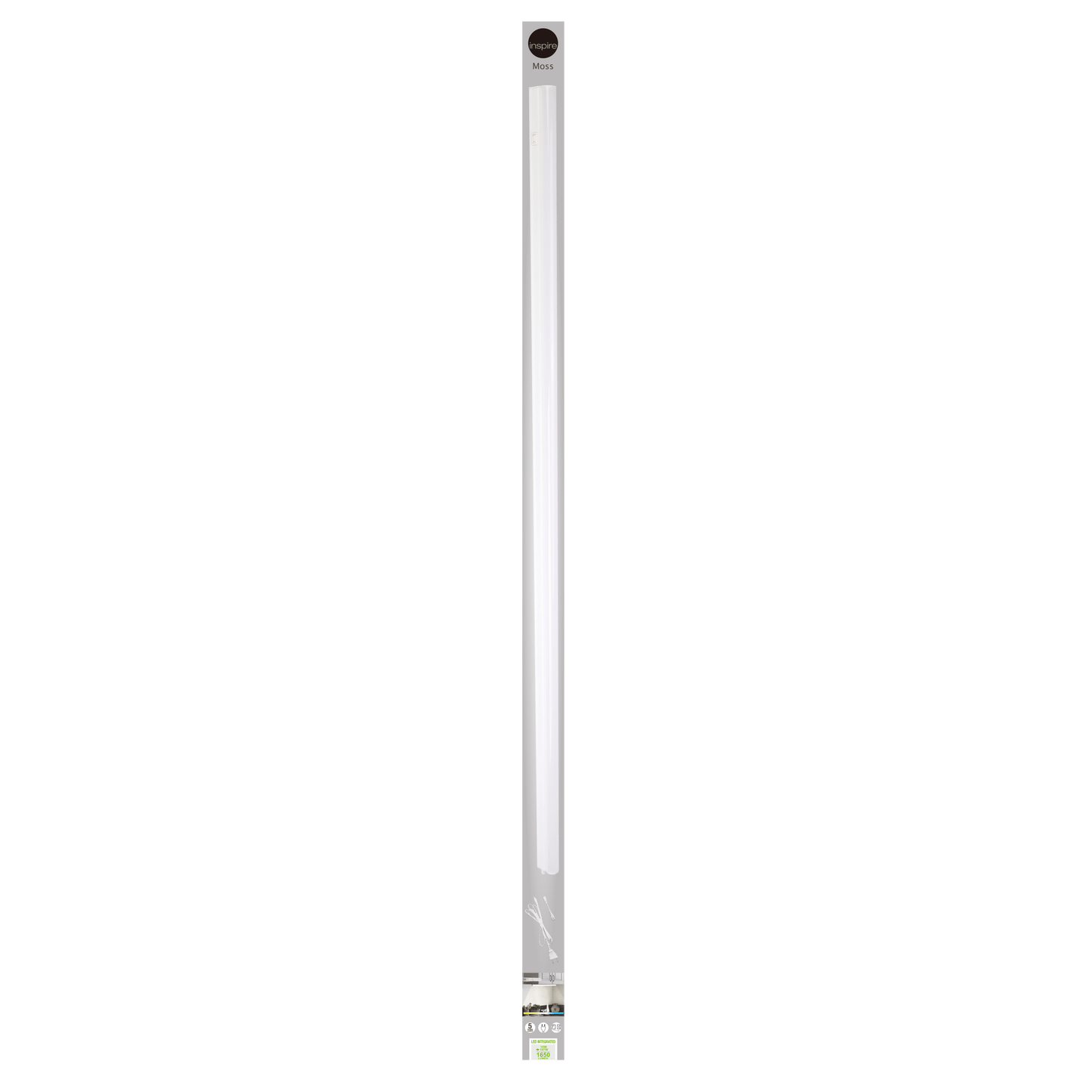 Bricocenter MOSS UNDERCABINET REGLETTE PLASTIC WHITE 120.9 CM LED 15W NATURAL LIGHT