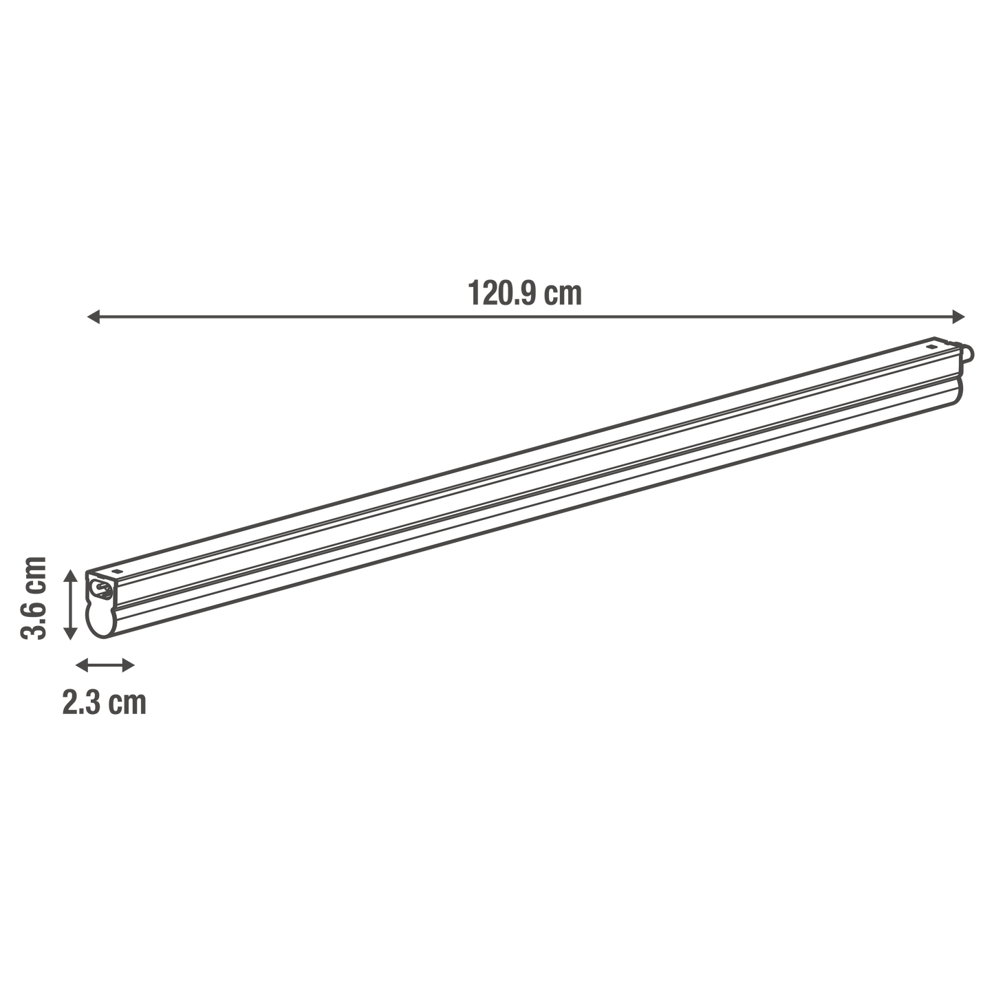 Bricocenter MOSS UNDERCABINET REGLETTE PLASTIC WHITE 120.9 CM LED 15W NATURAL LIGHT