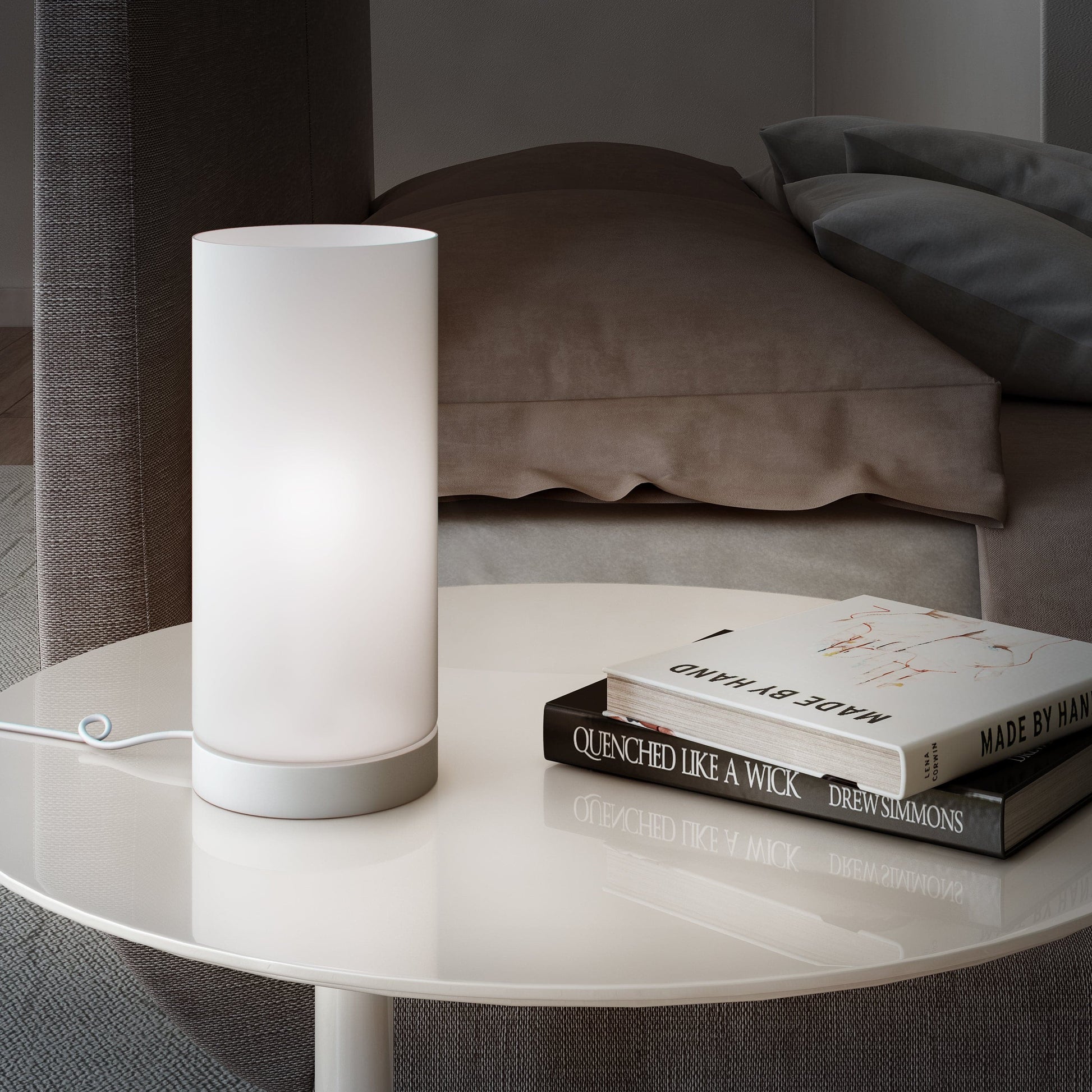 Bricocenter BASIC TABLE LAMP WHITE GLASS H21 E14=60W