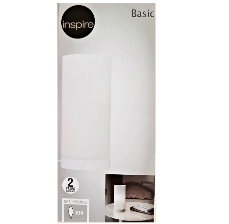 Bricocenter BASIC TABLE LAMP WHITE GLASS H21 E14=60W