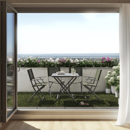 Bricocenter EMYS NATERAL TABLE Foldable 2 -seater square steel top glass 70x70xh70