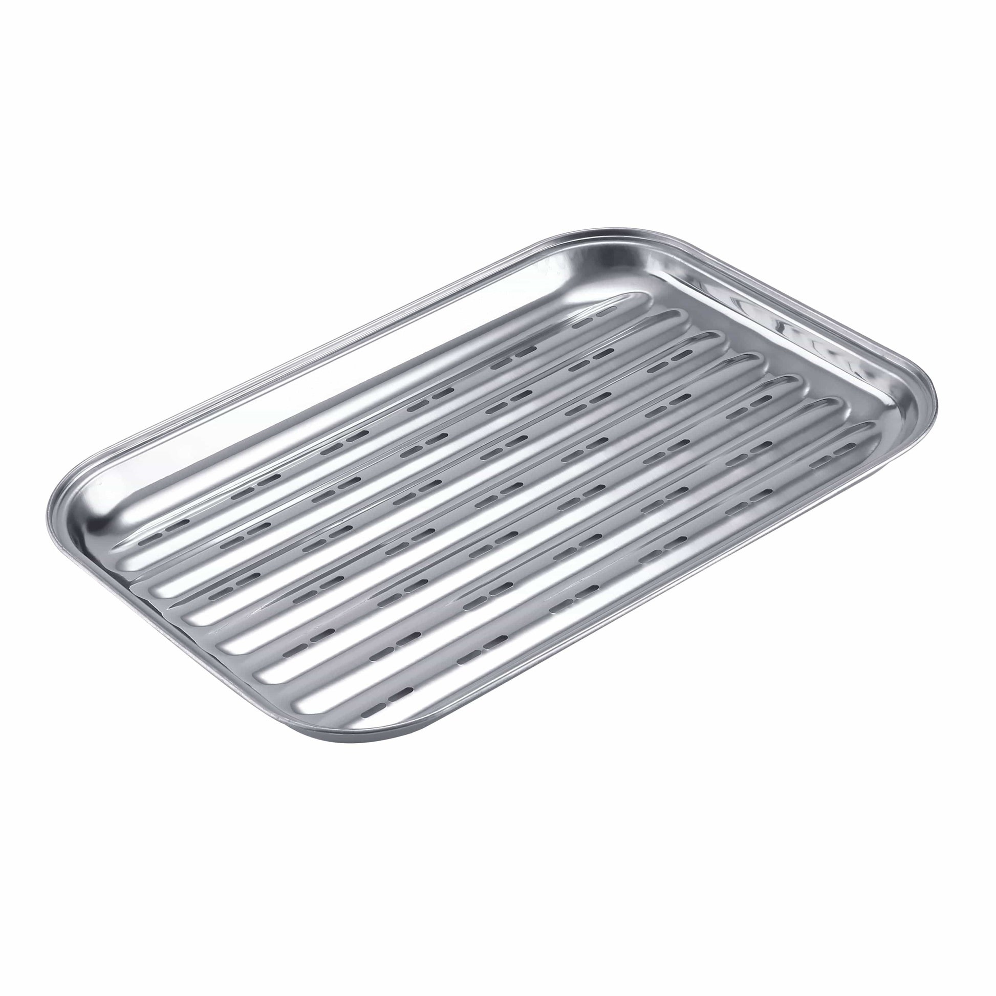 NATERIAL STAINLESS STEEL FOOD TRAY 33X25CM