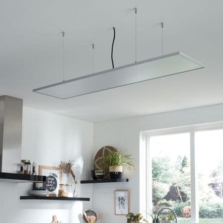 Bricocenter ALUMINIUM LED PANEL SILVER 30X120 CM 42W CCT DIMMABLE