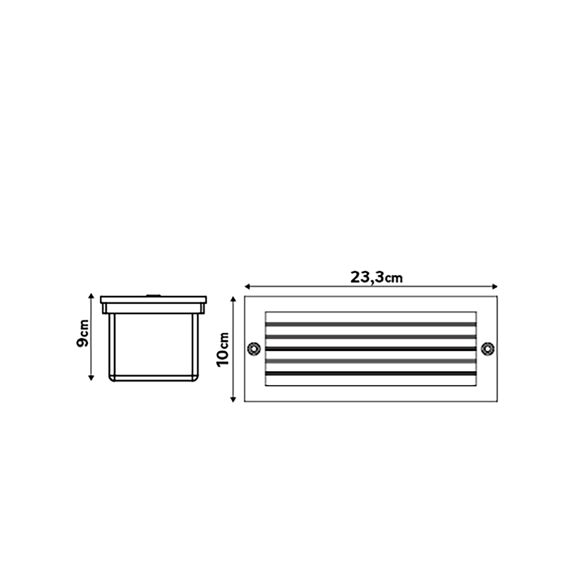 Bricocenter FLINT ALUMINIUM RECESSED SPOTLIGHT WHITE 23.3X10X9 CM E27=40W IP44