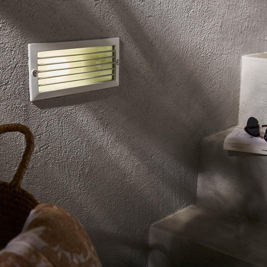 Bricocenter FLINT ALUMINIUM RECESSED SPOTLIGHT WHITE 23.3X10X9 CM E27=40W IP44