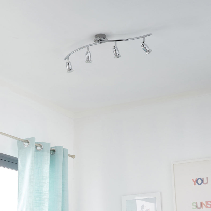 Bricocenter BOMBER METAL SPOTLIGHTS CHROME 4XGU10=42W