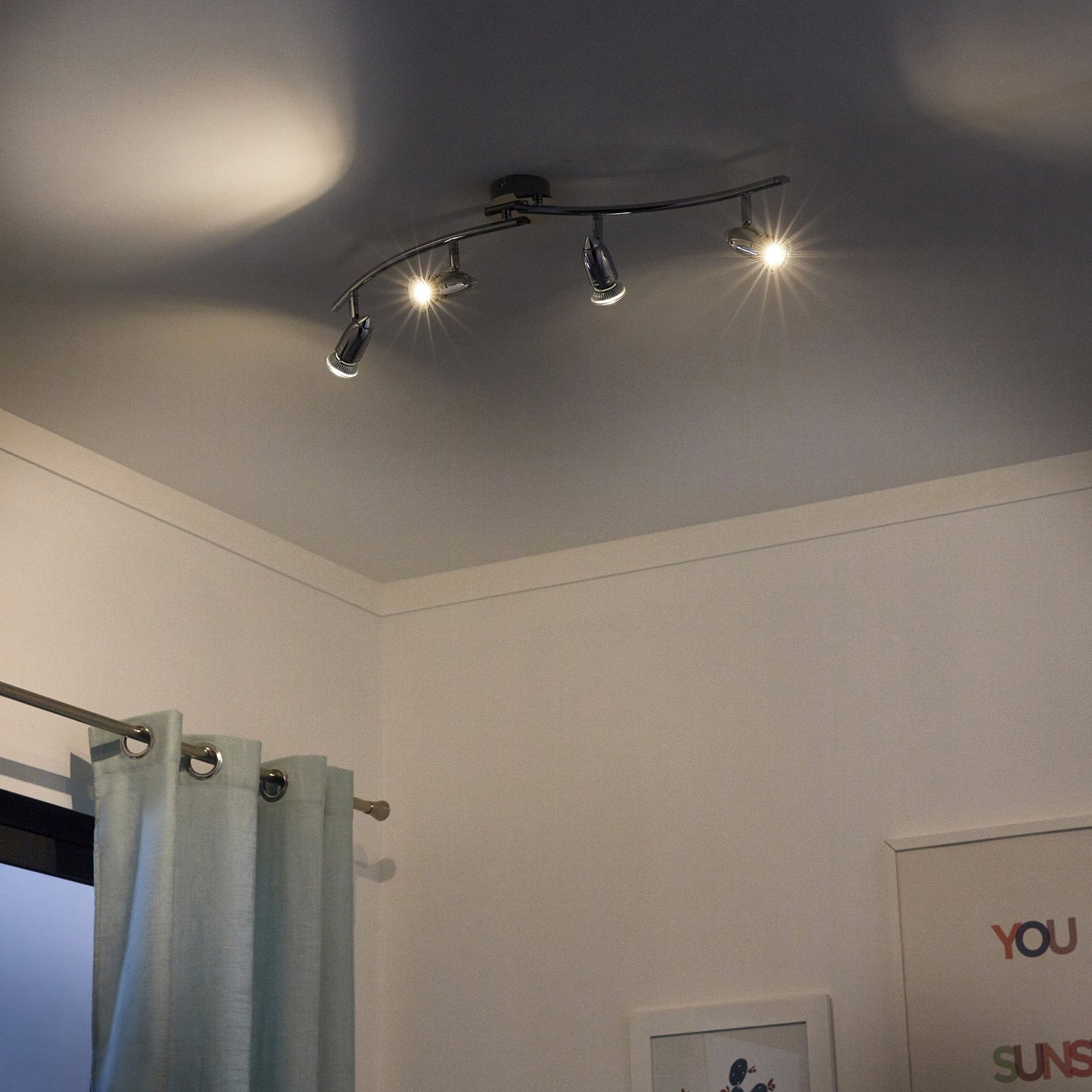 Bricocenter BOMBER METAL SPOTLIGHTS CHROME 4XGU10=42W