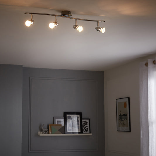 Bricocenter BOMBER METAL SPOTLIGHTS CHROME 4XGU10=42W