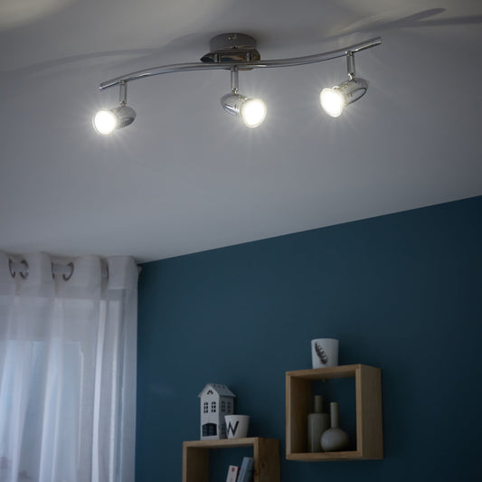 Bricocenter BOMBER METAL SPOTLIGHTS CHROME 3XGU10=42W
