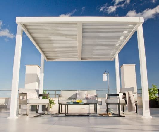 BRICOCENTER Persea Nazerial pergola in white aluminum 3.2x3.6 m
