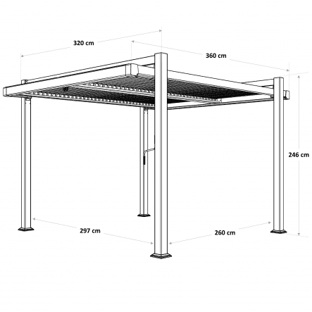 Bricocenter BRICOCENTER Persea Nazerial pergola in white aluminum 3.2x3.6 m