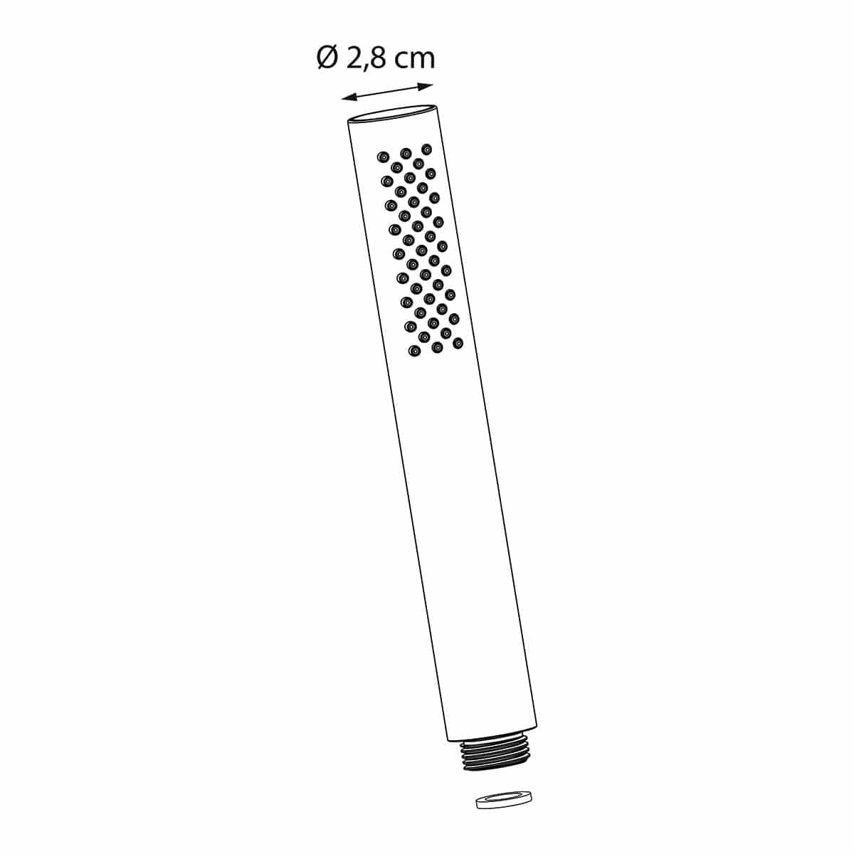 Bricocenter HAND SHOWER MIA CHROME 1 JET EASY CLEAN