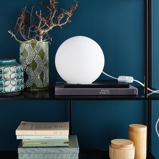 Bricocenter BILLY TABLE LAMP WHITE GLASS H19 E14=40W