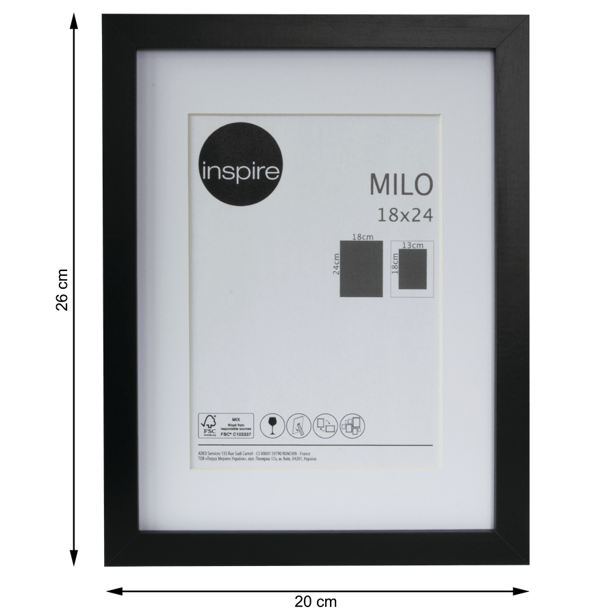 Bricocenter MILO FRAME 18X24 CM WOOD BLACK