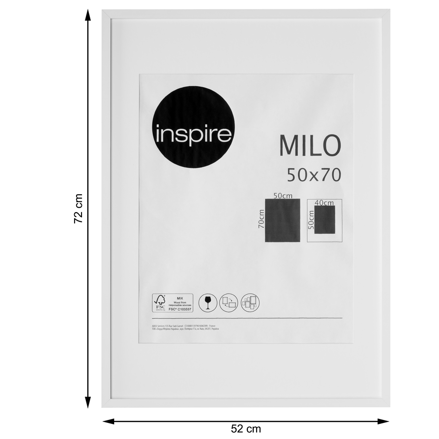 Bricocenter MILO FRAME 50X70 CM WOOD WHITE