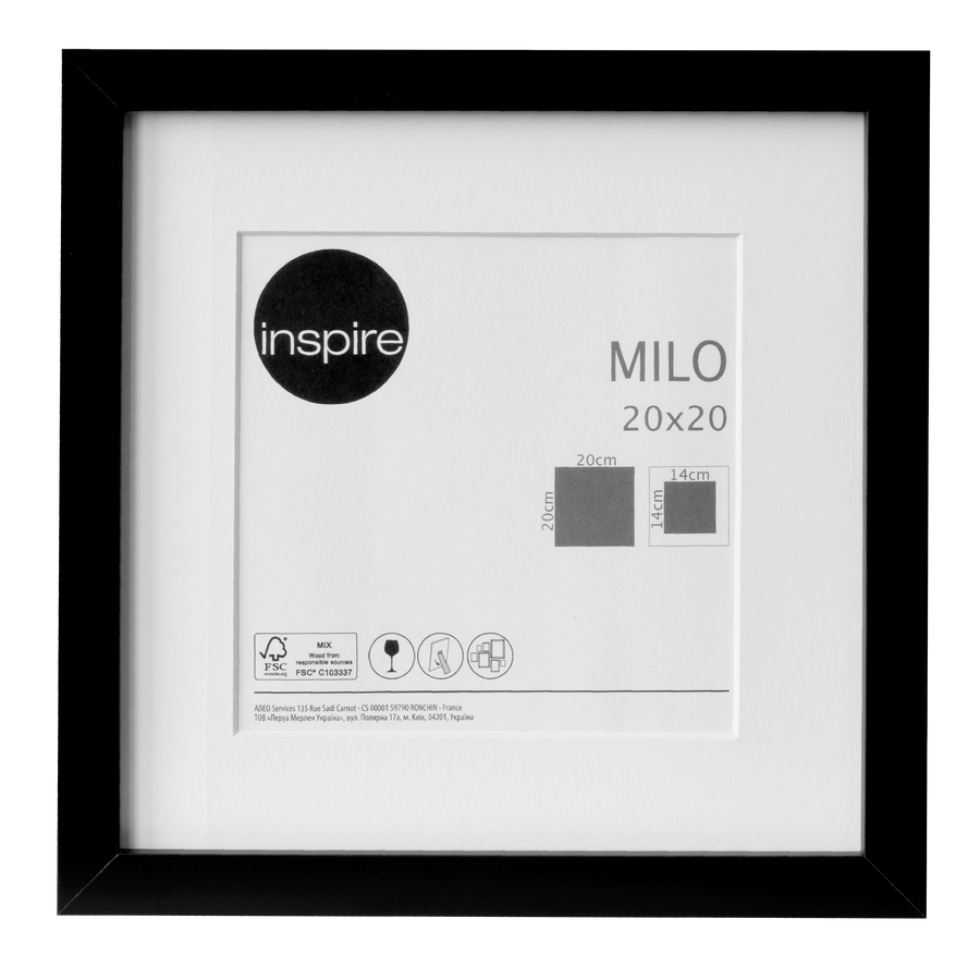 Bricocenter MILO FRAME 20X20 CM WOOD BLACK