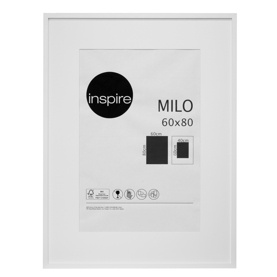 MILO FRAME 60X80 CM WOOD WHITE