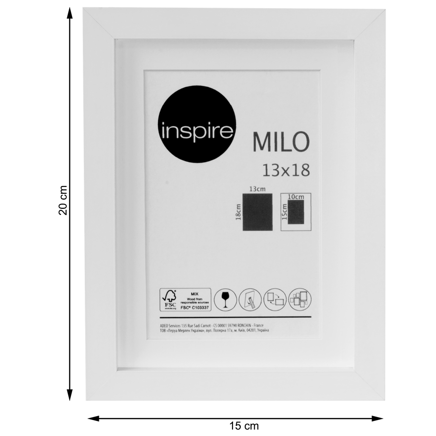 Bricocenter MILO FRAME 13X18 CM WOOD WHITE