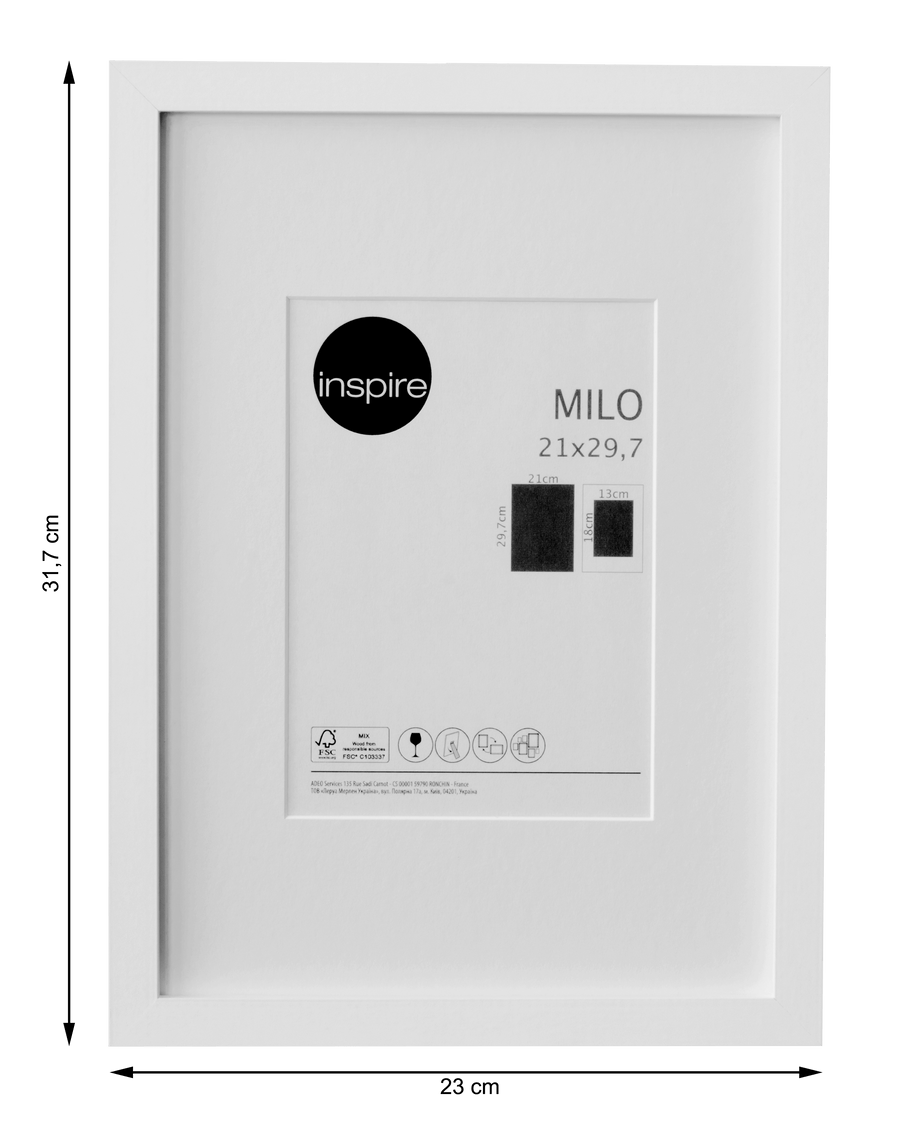 Bricocenter MILO FRAME 21X29.7 CM WOOD WHITE