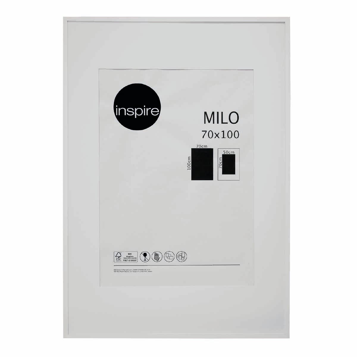 MILO FRAME 70X100 CM WOOD WHITE
