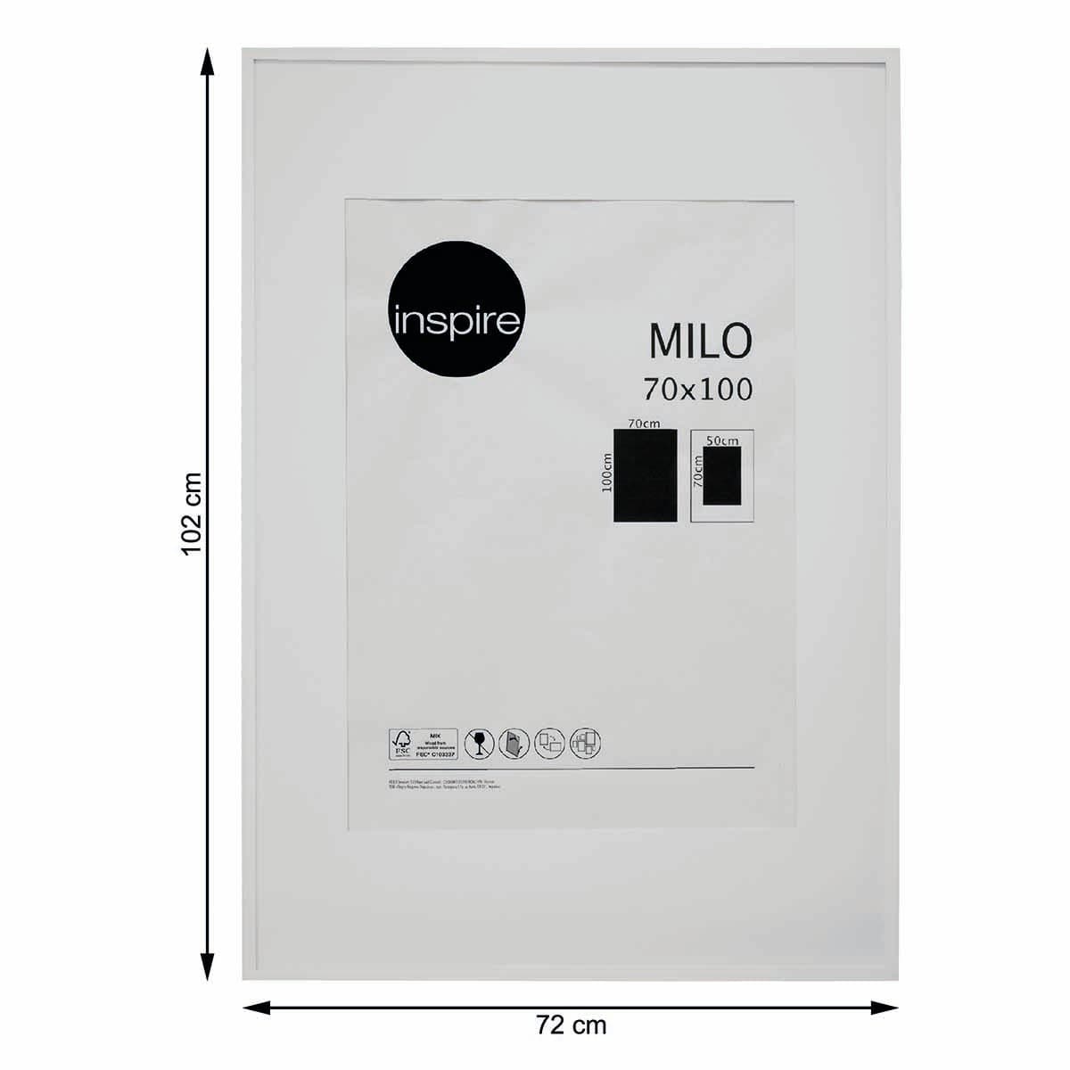 MILO FRAME 70X100 CM WOOD WHITE