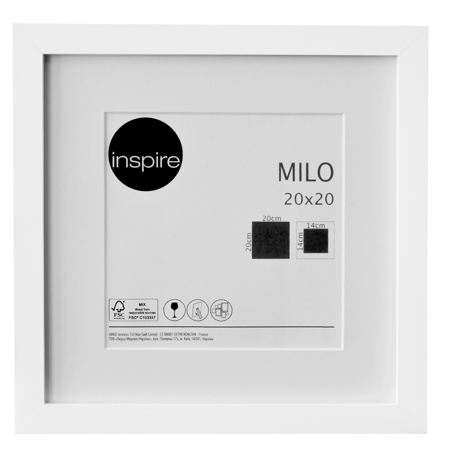 Bricocenter MILO FRAME 20X20 CM WOOD WHITE