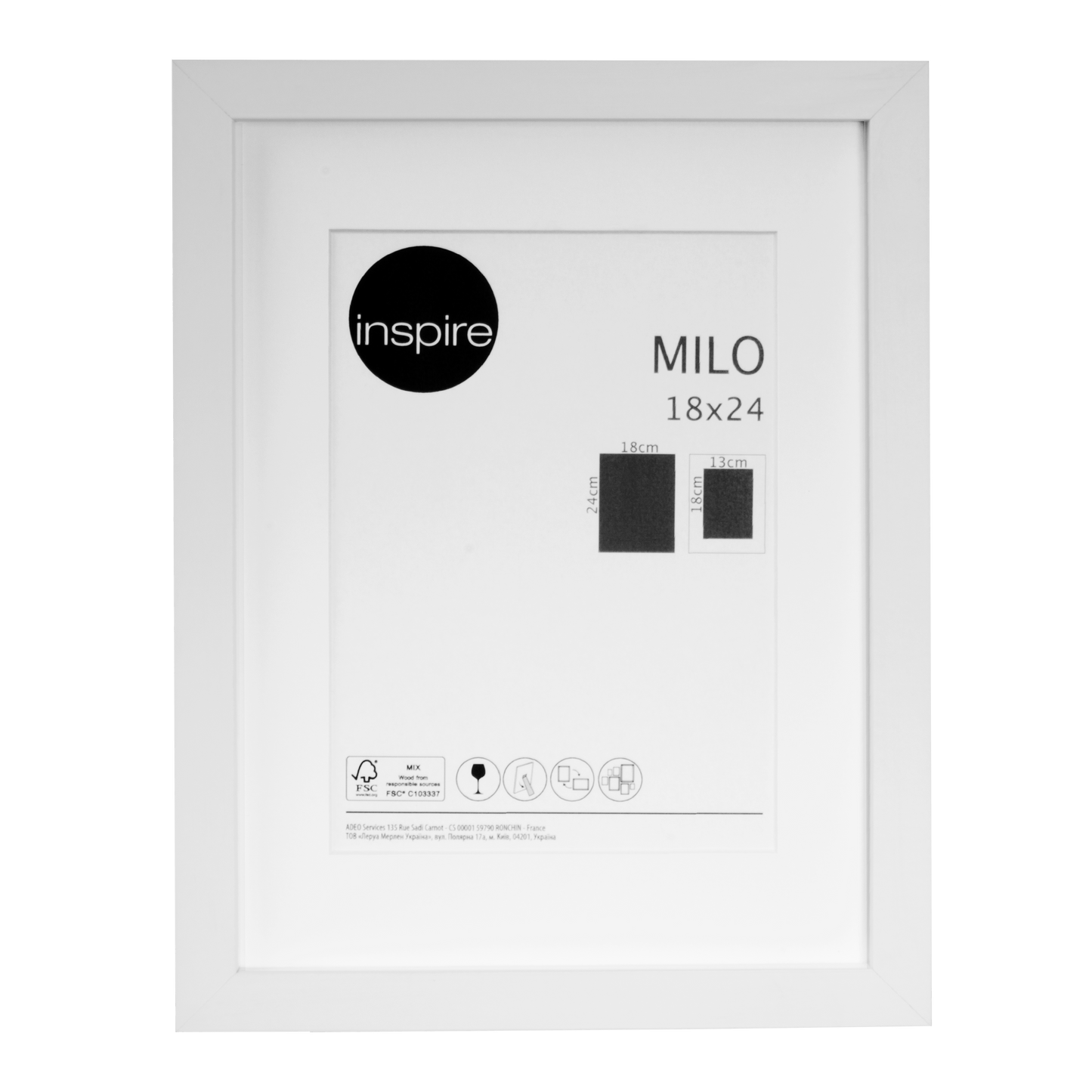 Bricocenter MILO FRAME 18X24 CM WOOD WHITE