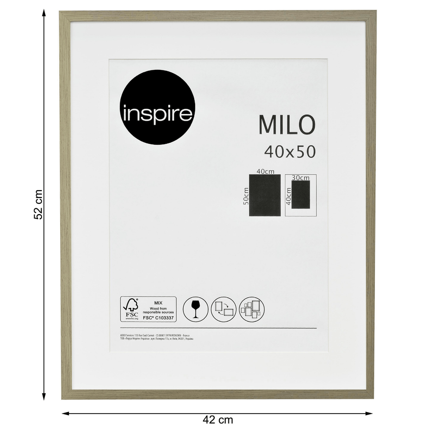 Bricocenter MILO FRAME 40X50 CM BEECH WOOD