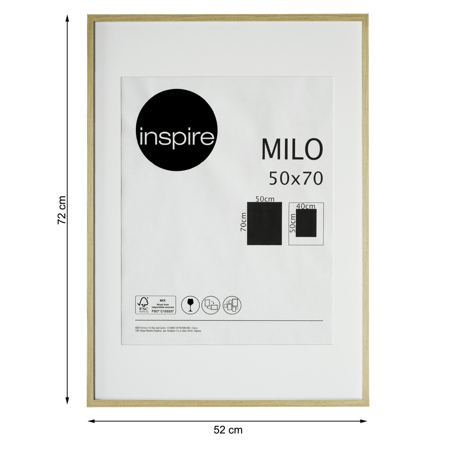 Bricocenter MILO FRAME 50X70 CM BEECH WOOD