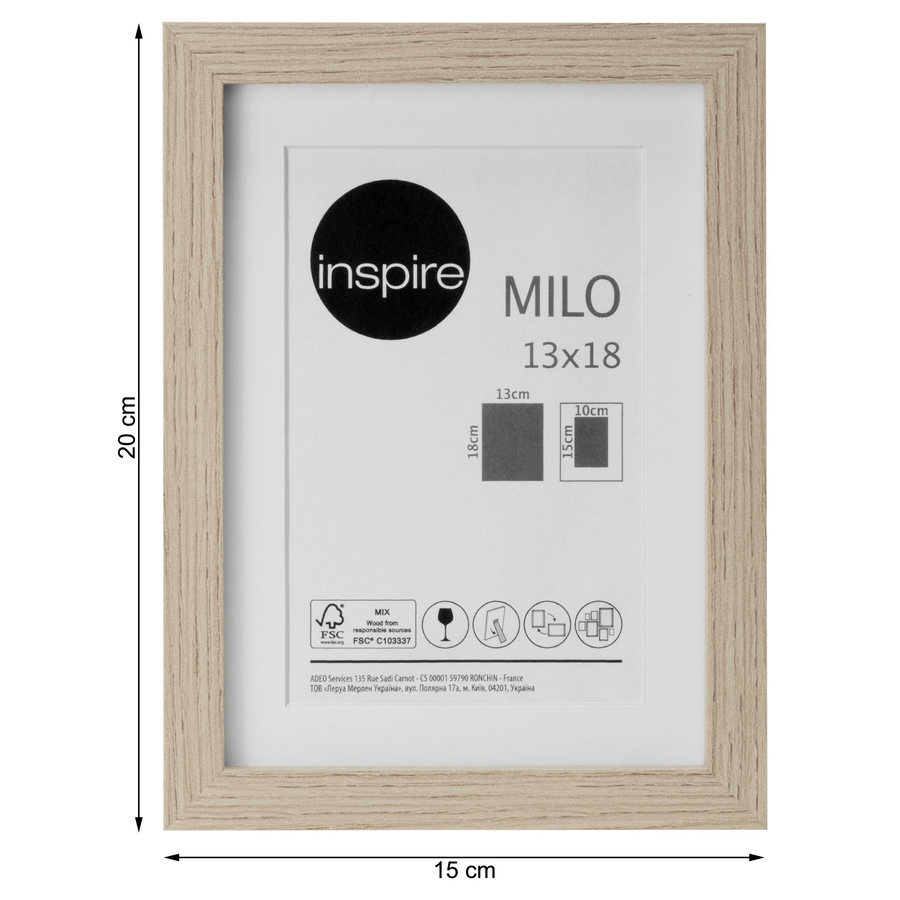 Bricocenter MILO FRAME 13X18 CM BEECH WOOD