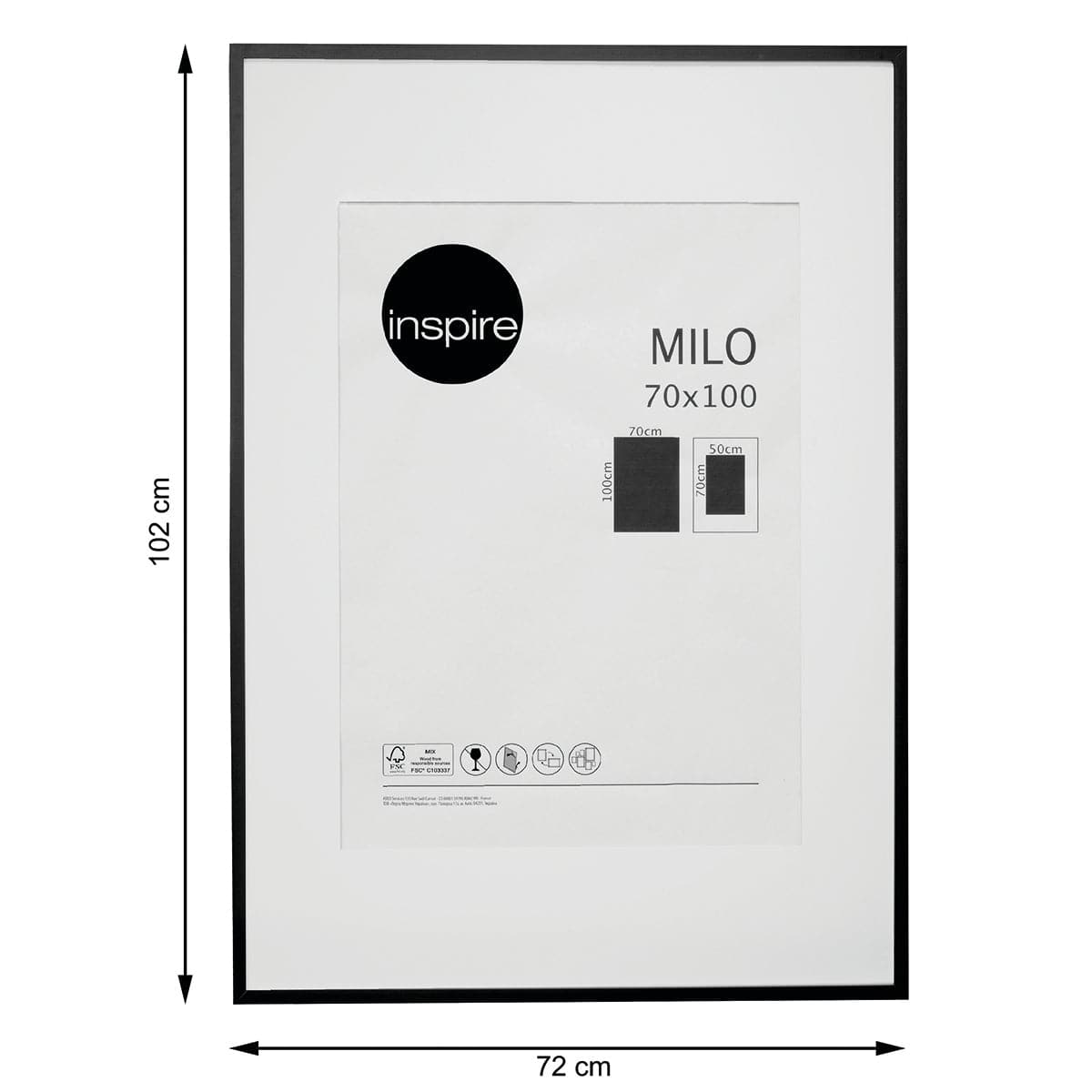 MILO FRAME 70X100 CM WOOD BLACK