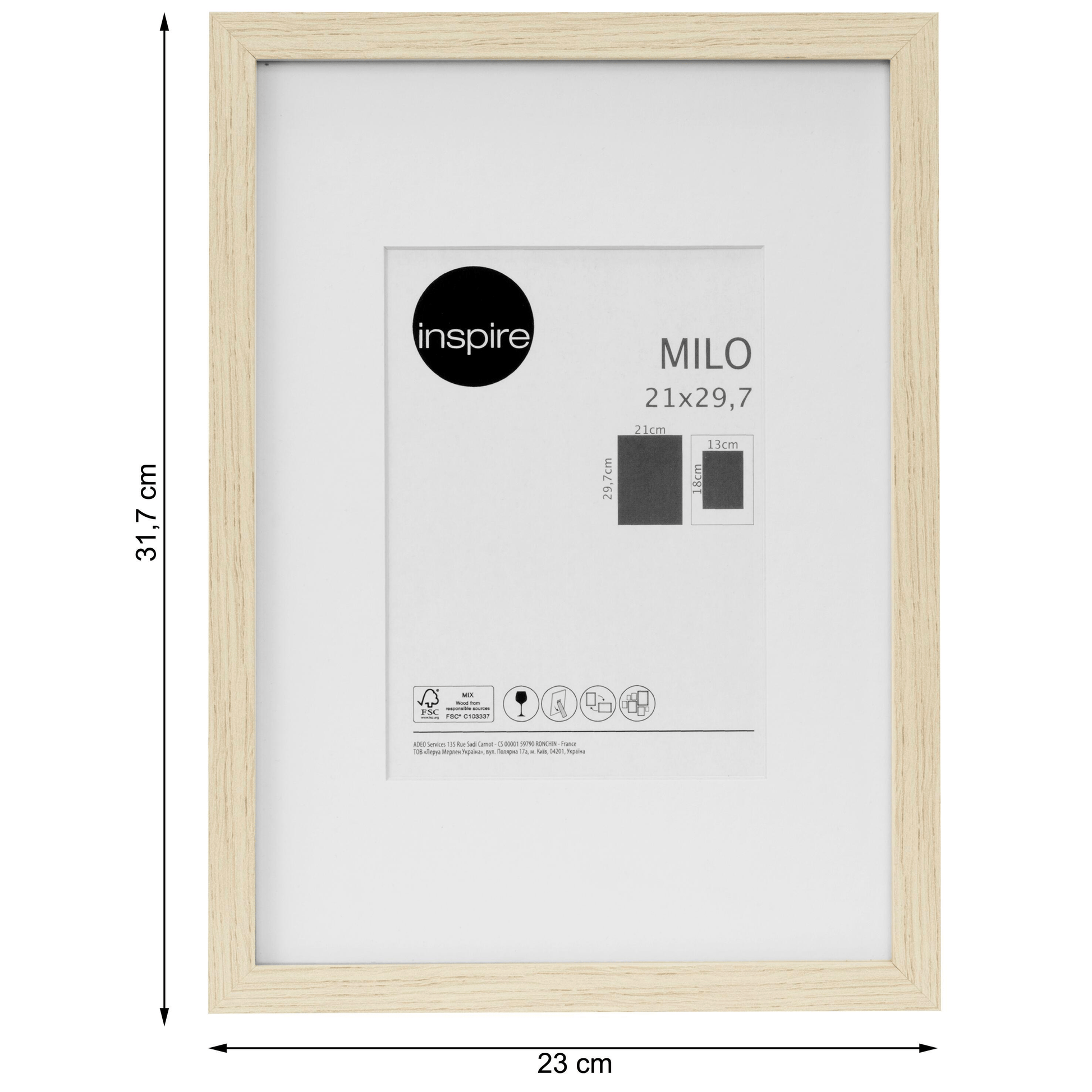 Bricocenter MILO FRAME 21X29.7 CM BEECH WOOD