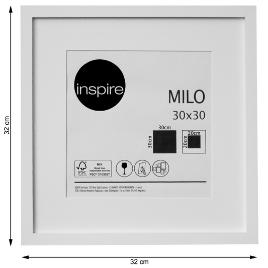 Bricocenter MILO FRAME 30X30 CM WOOD WHITE