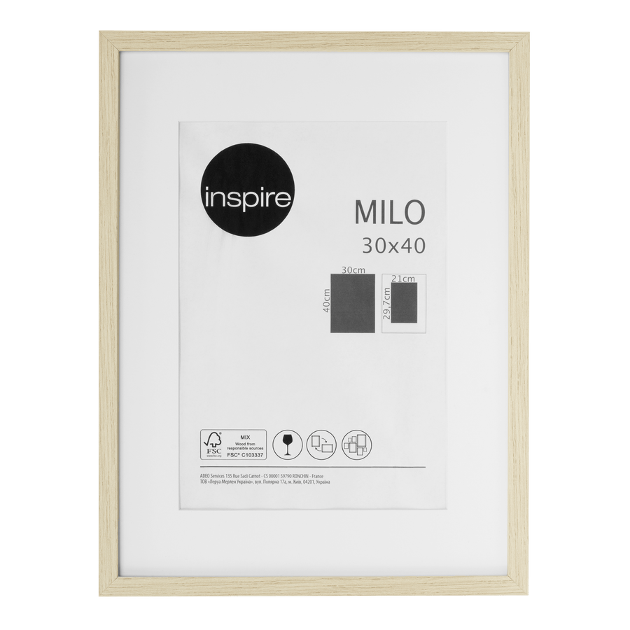 Bricocenter MILO FRAME 30X40 CM BEECH WOOD