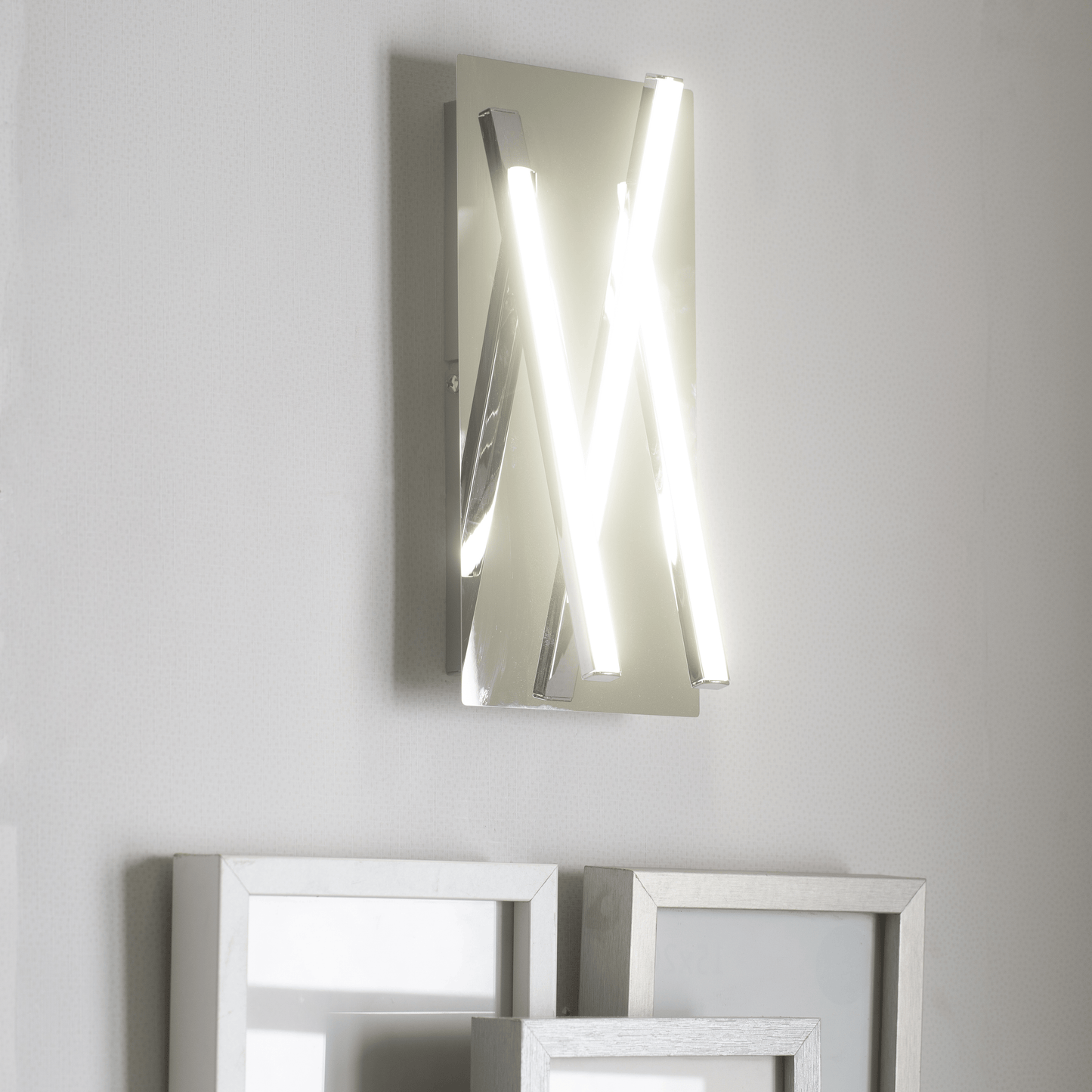 Bricocenter OTOK LIGHT fixture in polished chrome 40.3X40.3xH5.2 CM LED 30W WARM LIGHT