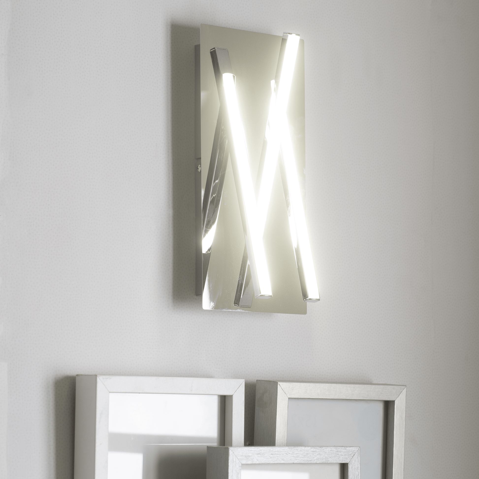 Bricocenter OTOK LIGHT fixture in polished chrome 40.3X40.3xH5.2 CM LED 30W WARM LIGHT
