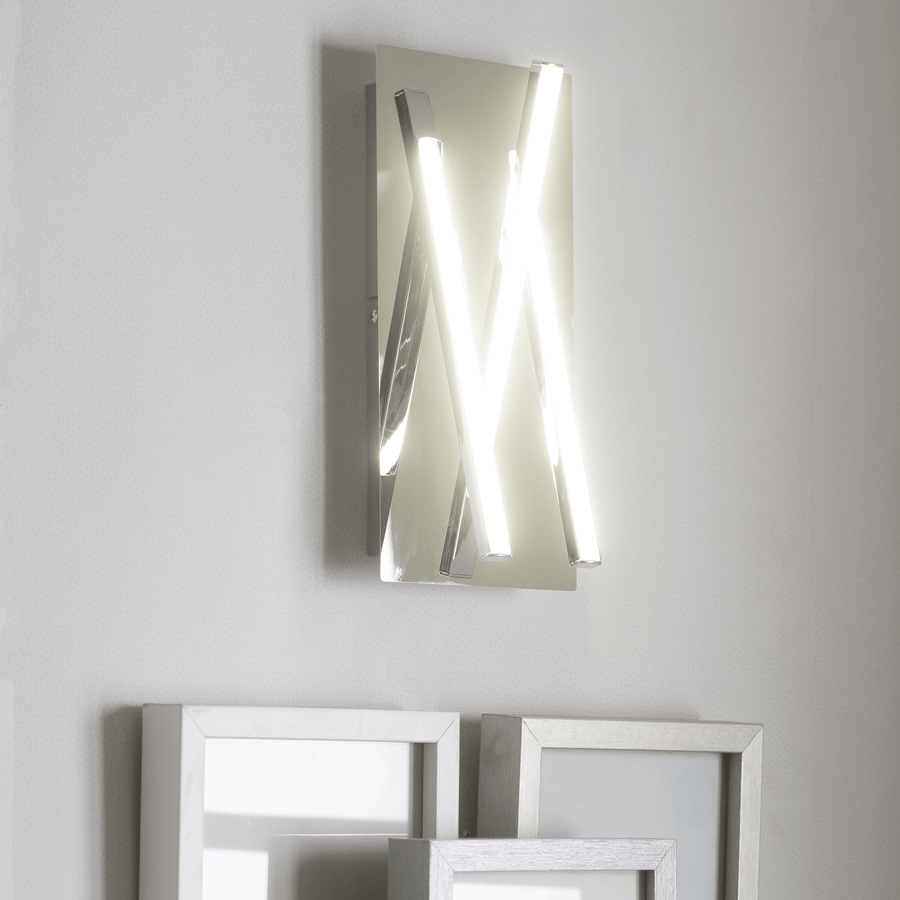 Bricocenter OTOK LIGHT fixture in polished chrome 40.3X40.3xH5.2 CM LED 30W WARM LIGHT