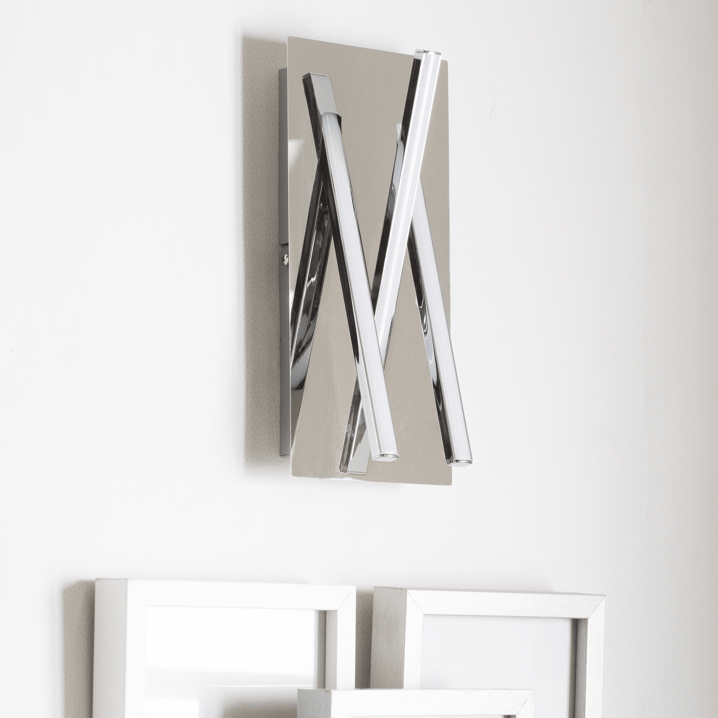 Bricocenter OTOK LIGHT fixture in polished chrome 40.3X40.3xH5.2 CM LED 30W WARM LIGHT