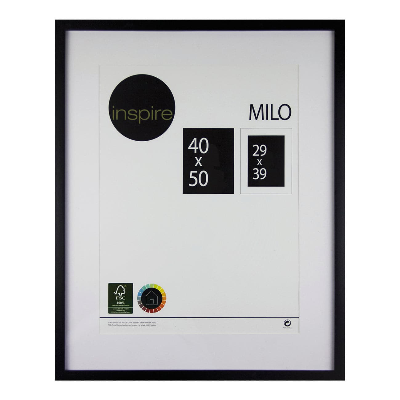 MILO FRAME 40X50 CM WOOD BLACK - best price from Maltashopper.com BR480731168