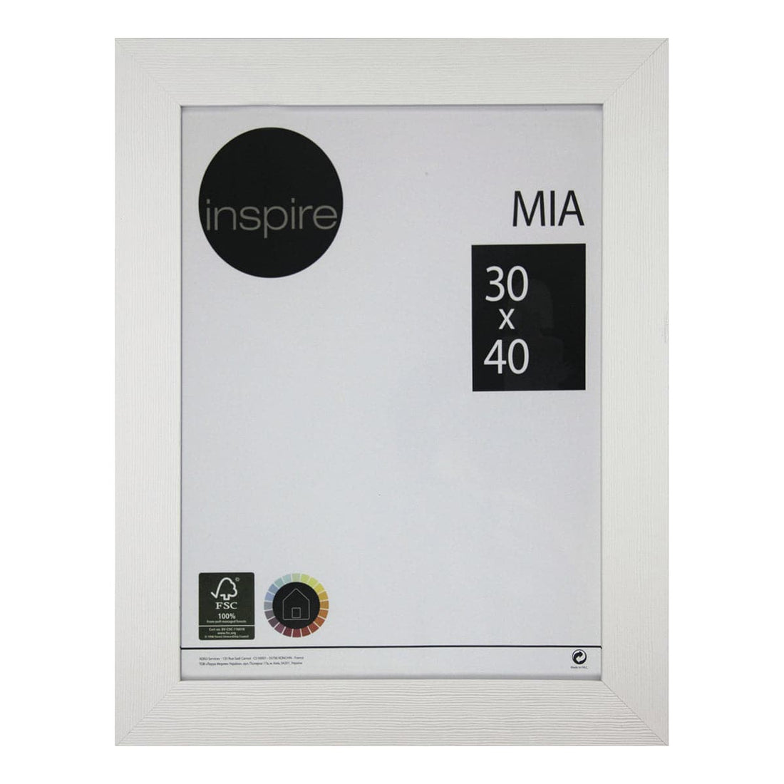 MIA FRAME 30X40 CM WOOD WHITE - best price from Maltashopper.com BR480004664
