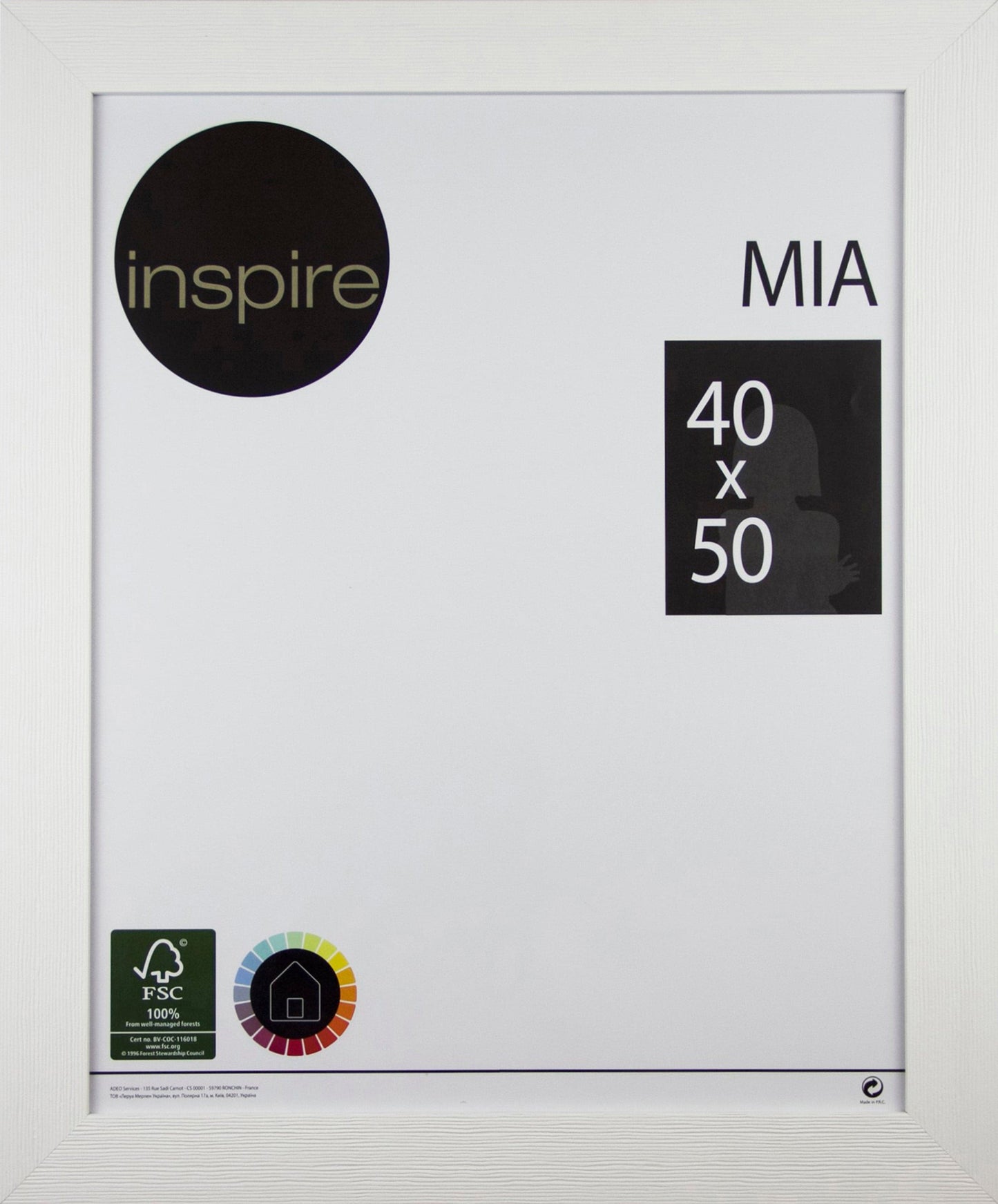 MIA 40X50 CM FRAME WHITE WOOD