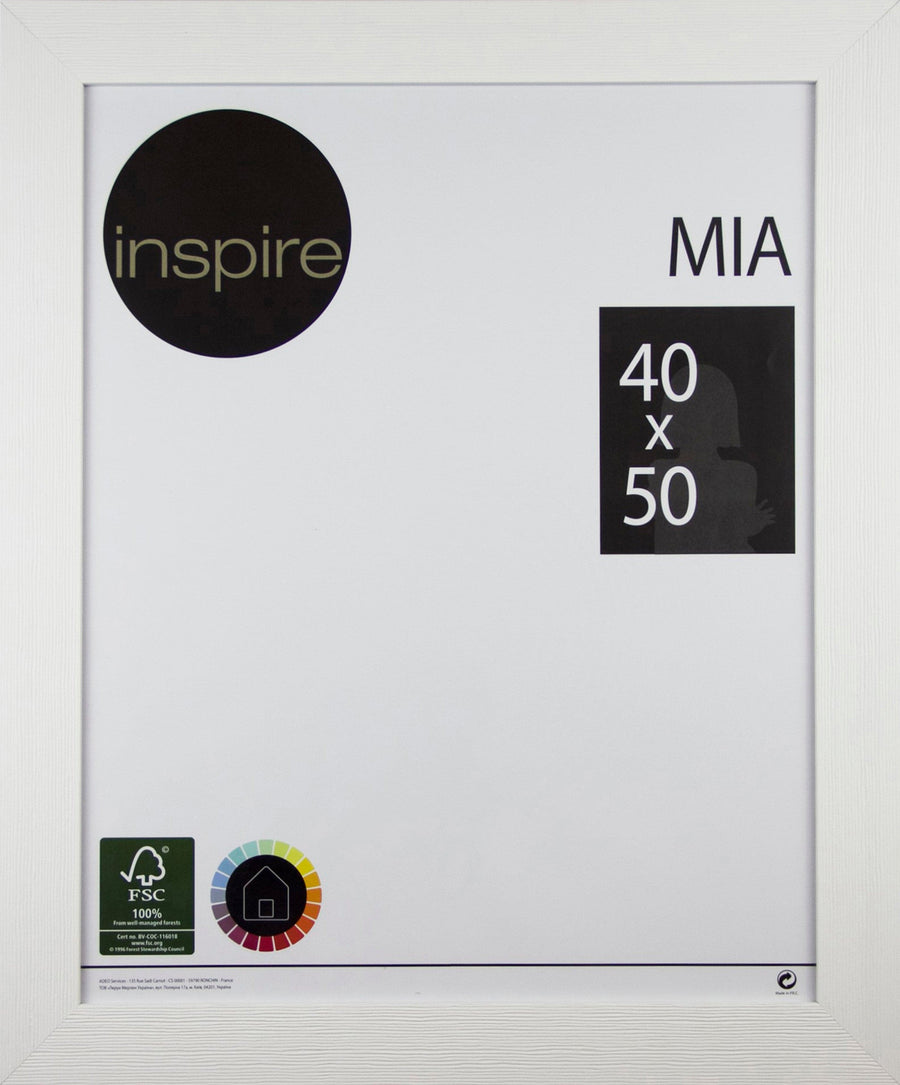 MIA 40X50 CM FRAME WHITE WOOD